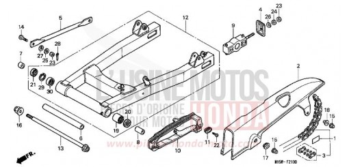 SWINGARM (1) CB500T de 1996